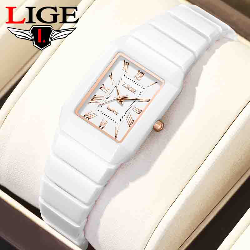 Jewelry Watches Vintage - LIGE 시계 여성용 손목시계 브랜드 세라믹