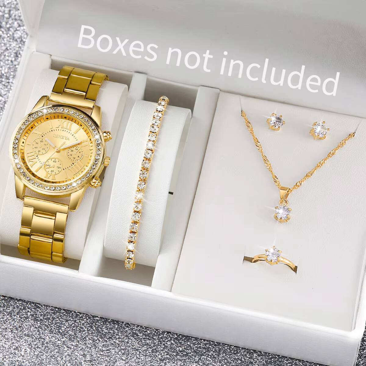 Jewelry Watch Making - 6개/세트 패션 라인스톤 여성용 시계 아날로그
