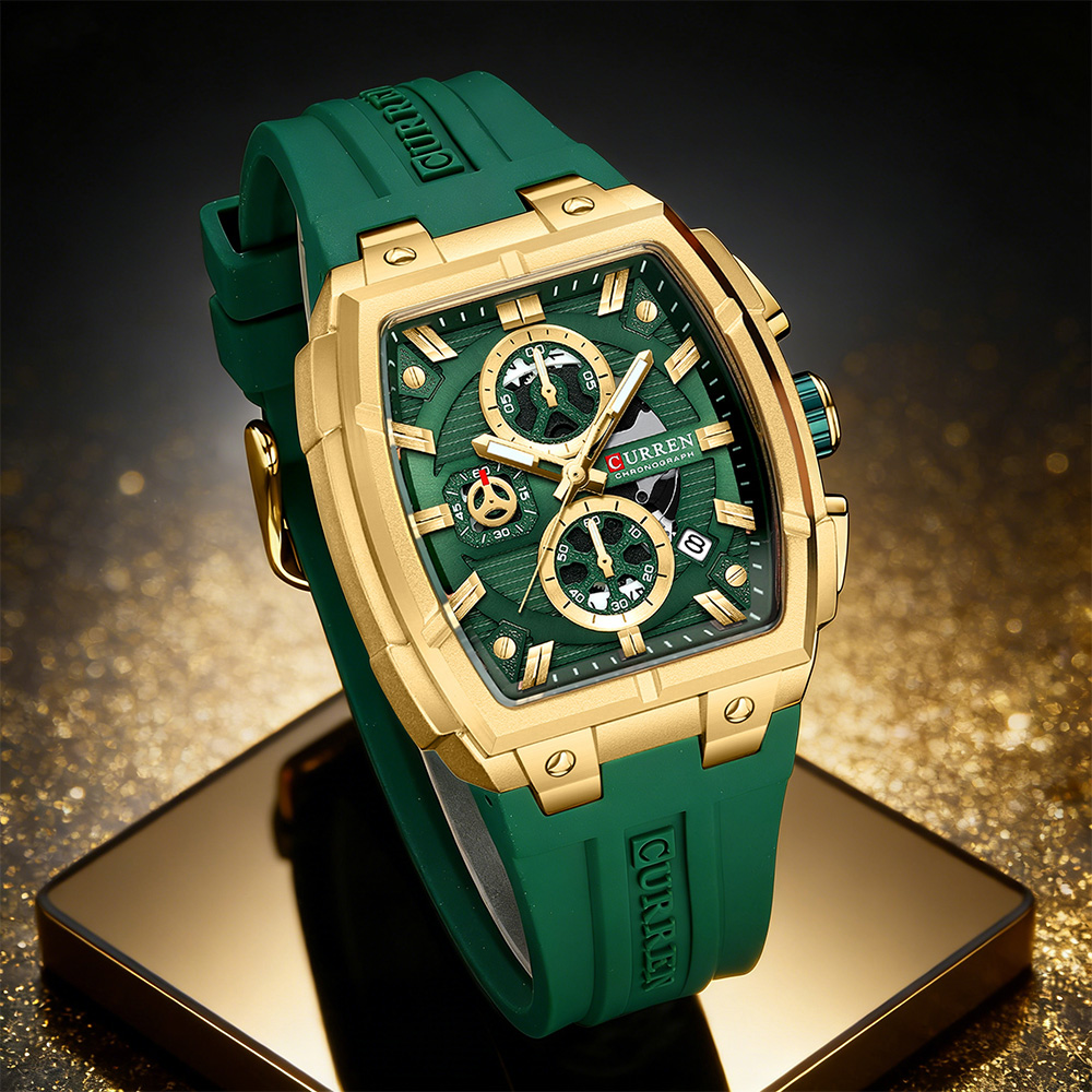 Jewelry Style Watches - CURREN 남성용 럭셔리 빈티지 시계, 실리콘