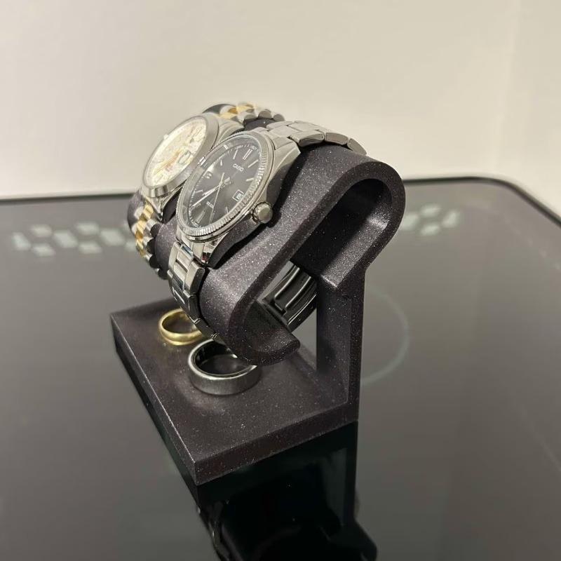 Jewelry Like Watches - 듀얼 시계 보석 디스플레이 스탠드, 브러시드