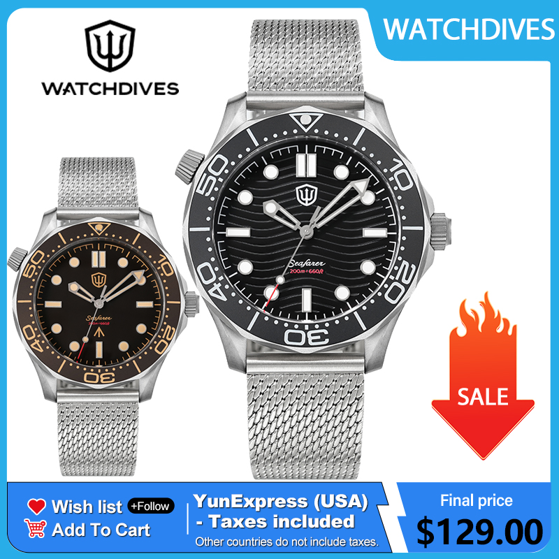 Jewelry Watches Vintage - Watchdives 42mm 티타늄 다이브 시계 NTTD