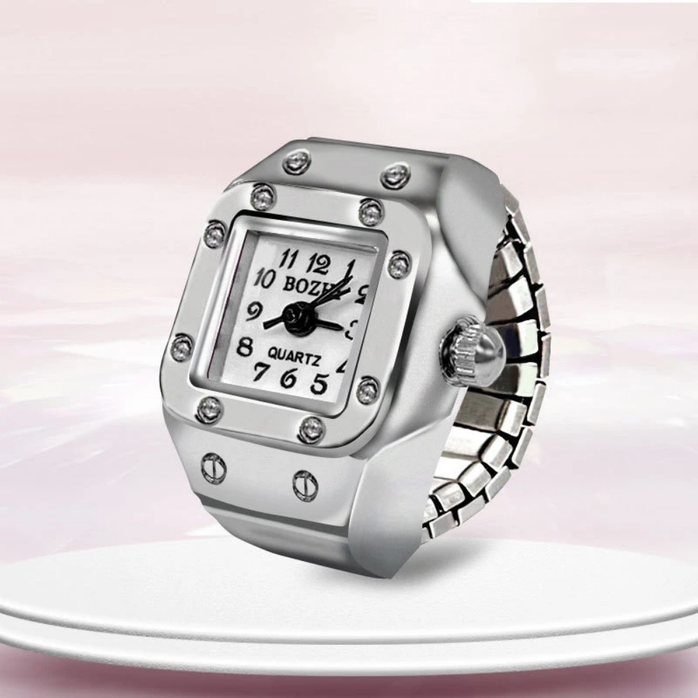 창의적인 사각형 다이얼 링 시계, 합금 쉘 커플 손가락 - Jewelry Like Watches 리뷰 및 가격