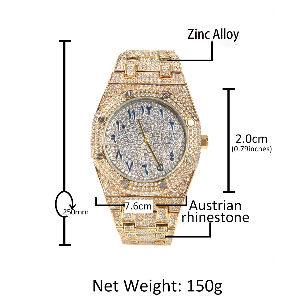 THE BLING KING 아라비아 숫자 남성용 시계  - King'S Jewelry Watches 리뷰 및 가격