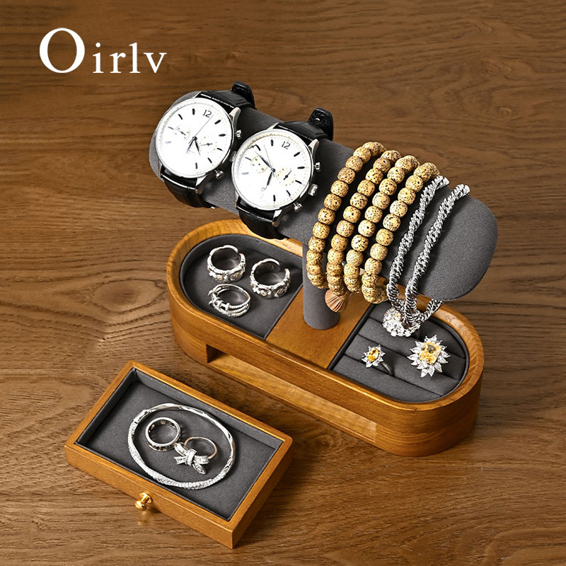 Oirlv 단단한 나무 시계 주최자 선반 T-바 시계  - Jewelry Style Watches 리뷰 및 가격