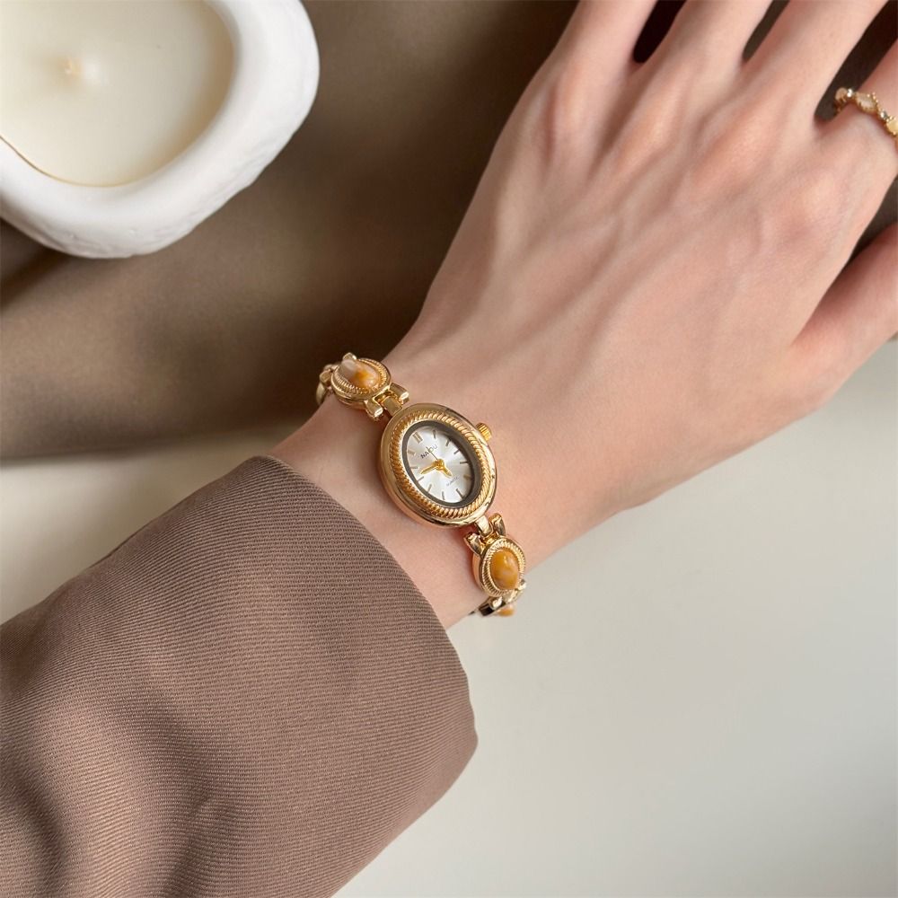 새로운 빈티지 컬러 보석 여성용 시계 우아한 타원형 쿼 - Jewelry Watches Vintage 리뷰 및 가격
