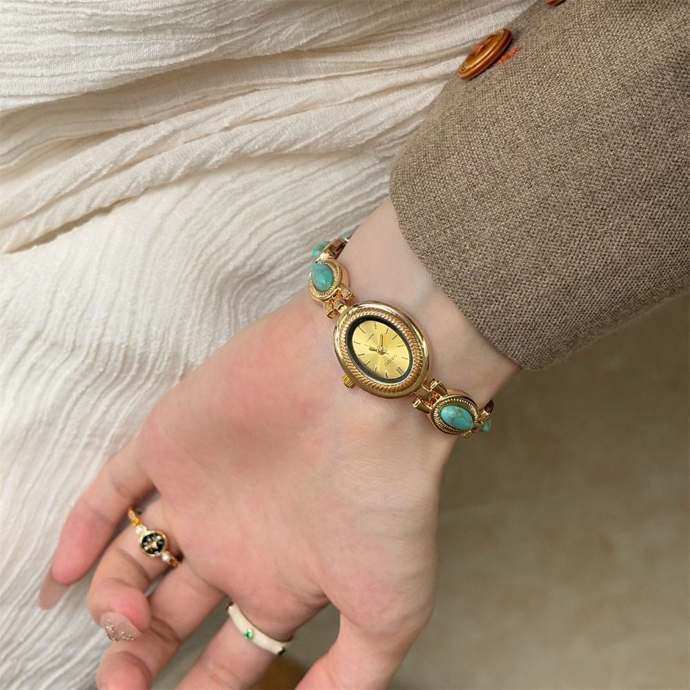 새로운 빈티지 컬러 보석 여성용 시계 우아한 타원형 쿼 - Jewelry Watches Vintage 리뷰 및 가격