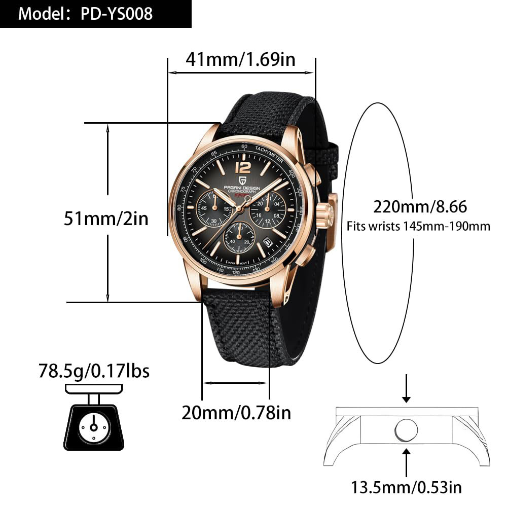 파가니 디자인 신형 남성 시계 41mm 크로노그래프 1 - Jewelry Style Watches 리뷰 및 가격