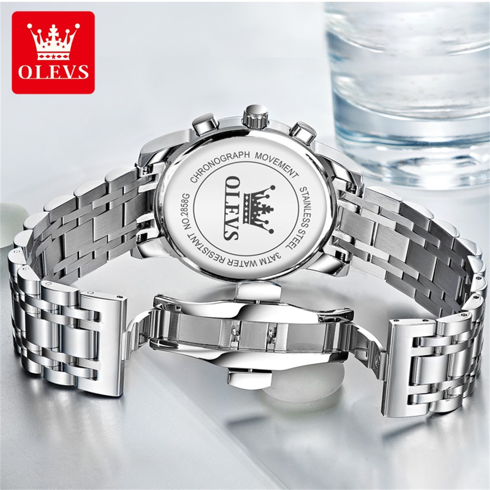 OLEVS 인기 남성용 시계 스테인레스 스틸 블랙 문  - Jewelry Style Watches 리뷰 및 가격