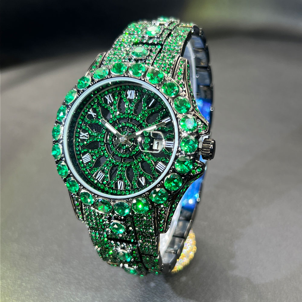 남성용 그린 다이아몬드 시계 브랜드 MISSFOX 패션 - Jewelry And Watches Luxury Brand 리뷰 및 가격