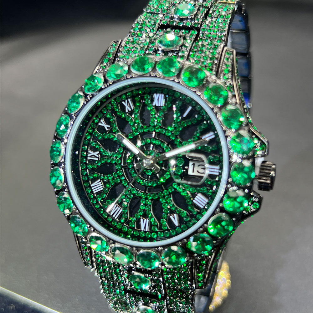남성용 그린 다이아몬드 시계 브랜드 MISSFOX 패션 - Jewelry And Watches Luxury Brand 리뷰 및 가격