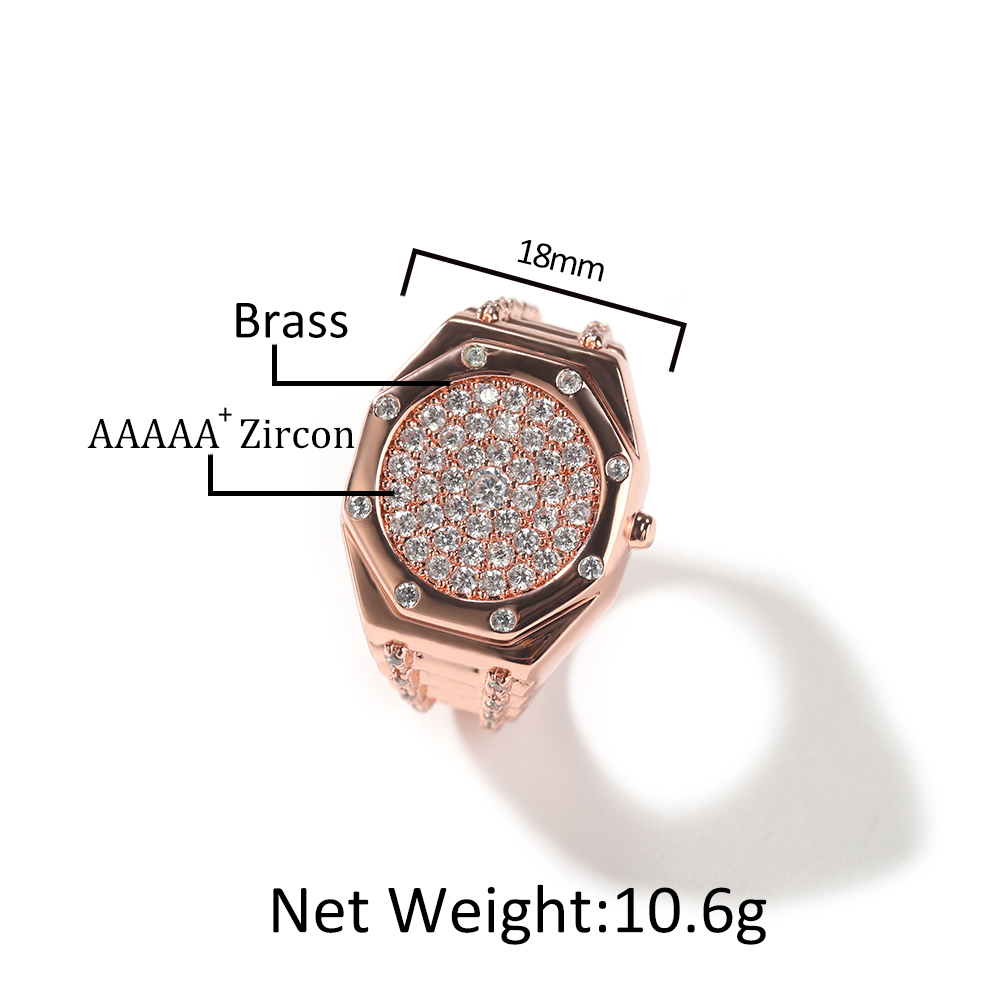 블링 킹 기하학 팔각형 손가락 반지 남성용 큐빅 지르코 - King'S Jewelry Watches 리뷰 및 가격